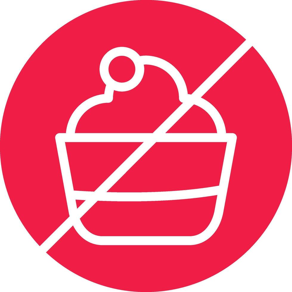 No Sweets Creative Icon Design vector