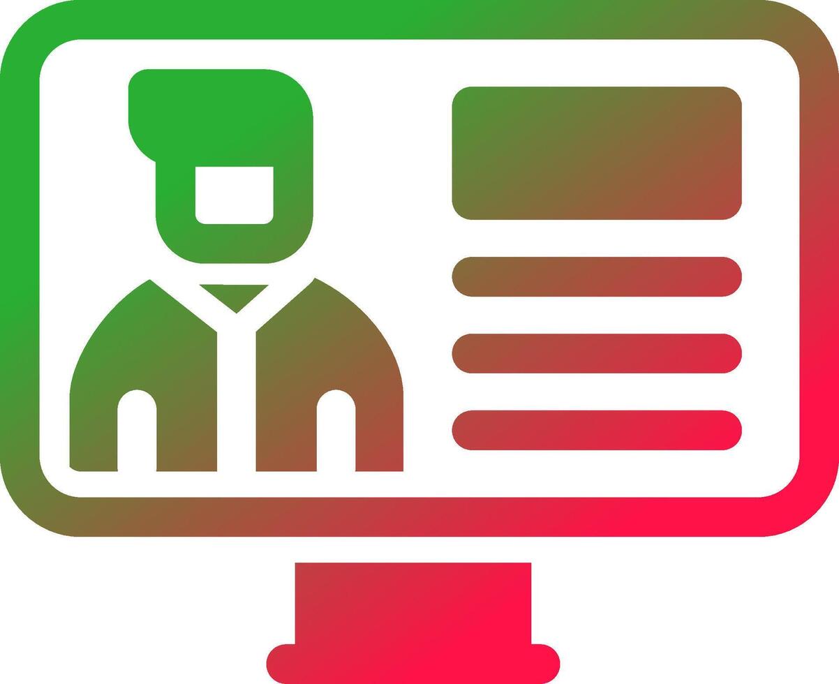 Online Lecture Creative Icon Design vector