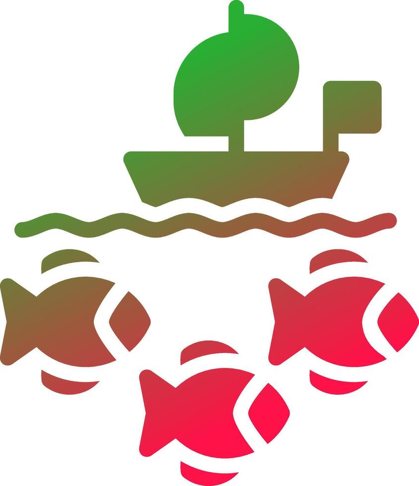 Fishing Boat Creative Icon Design vector