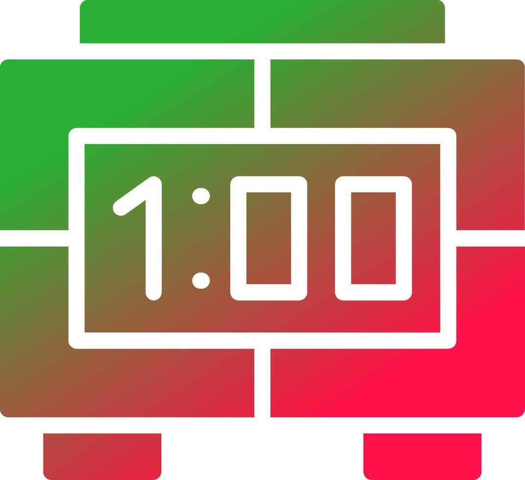 Digital Clock Creative Icon Design vector