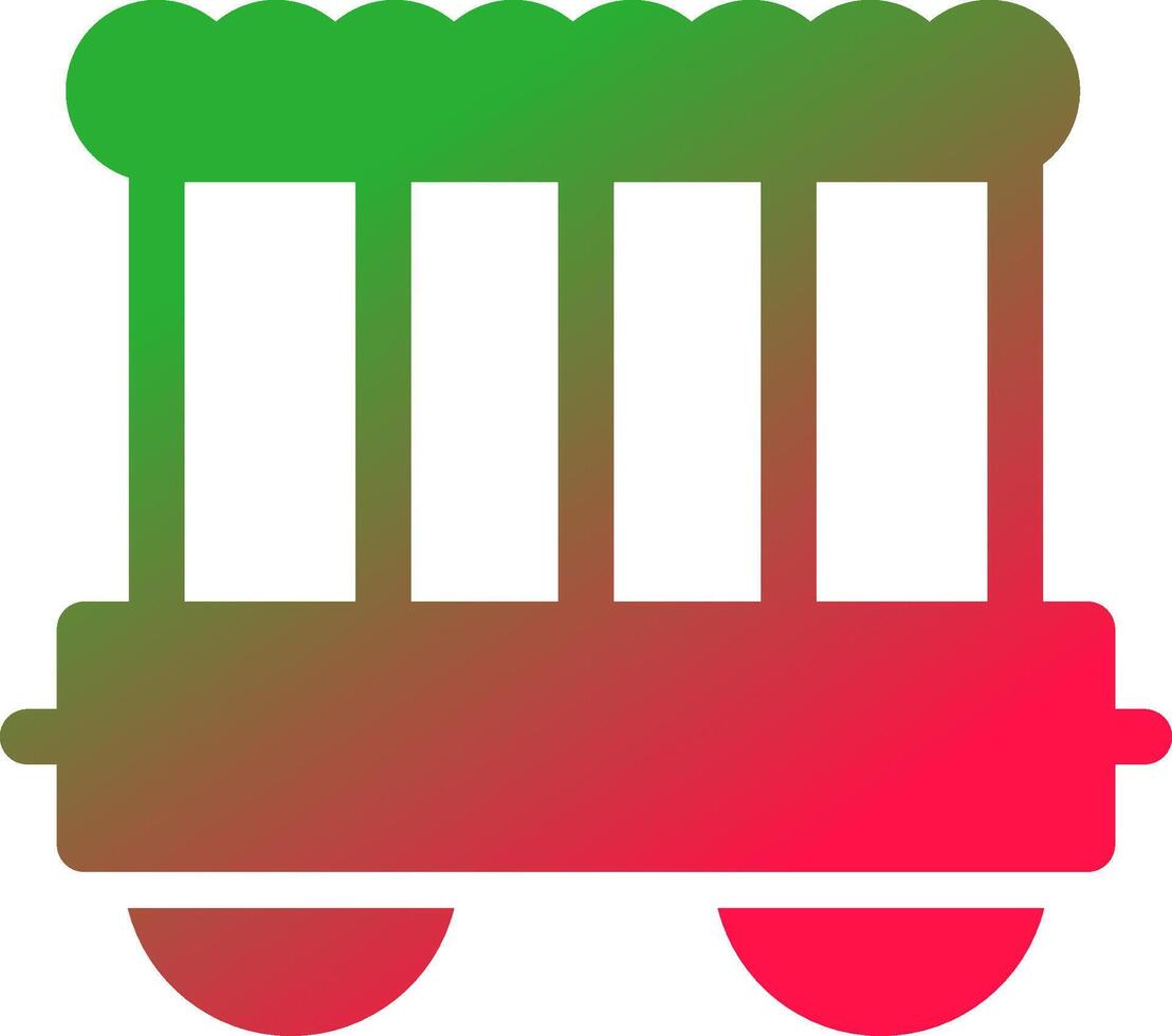 Circus Carriage Creative Icon Design vector