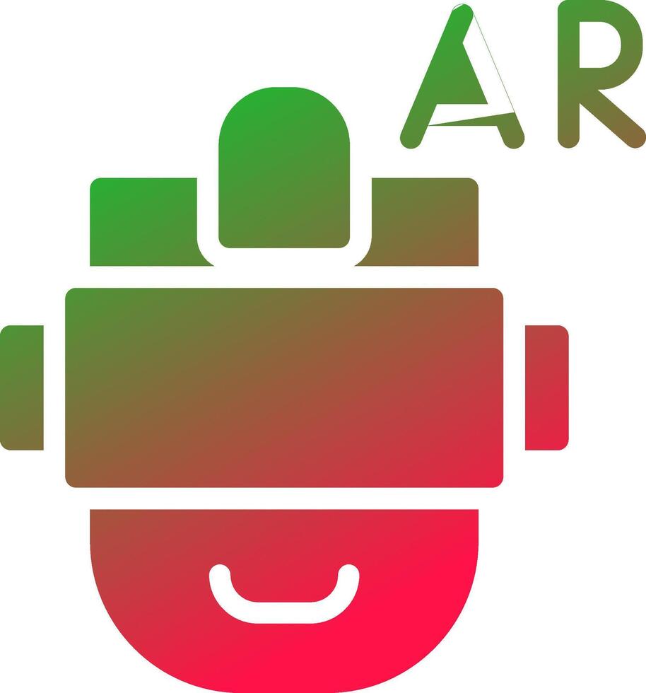 Ar Helmet Creative Icon Design vector