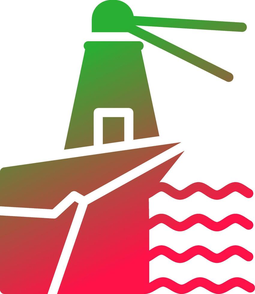 Lighthouse Landscape Creative Icon Design vector