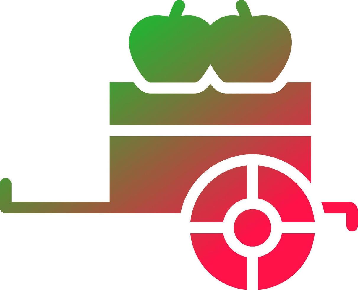 Fruit Cart Creative Icon Design vector