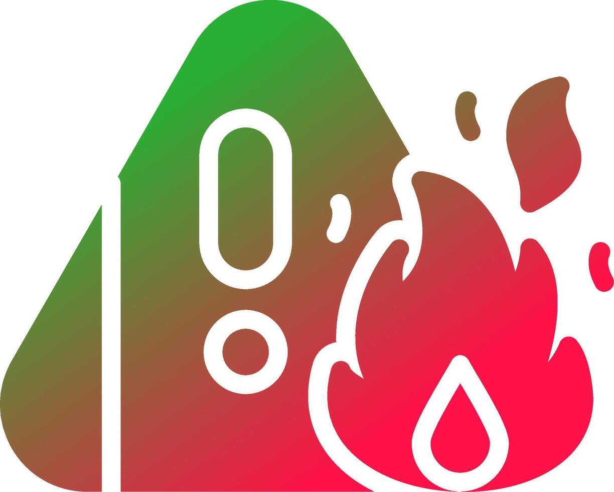 Fire Warning Creative Icon Design vector