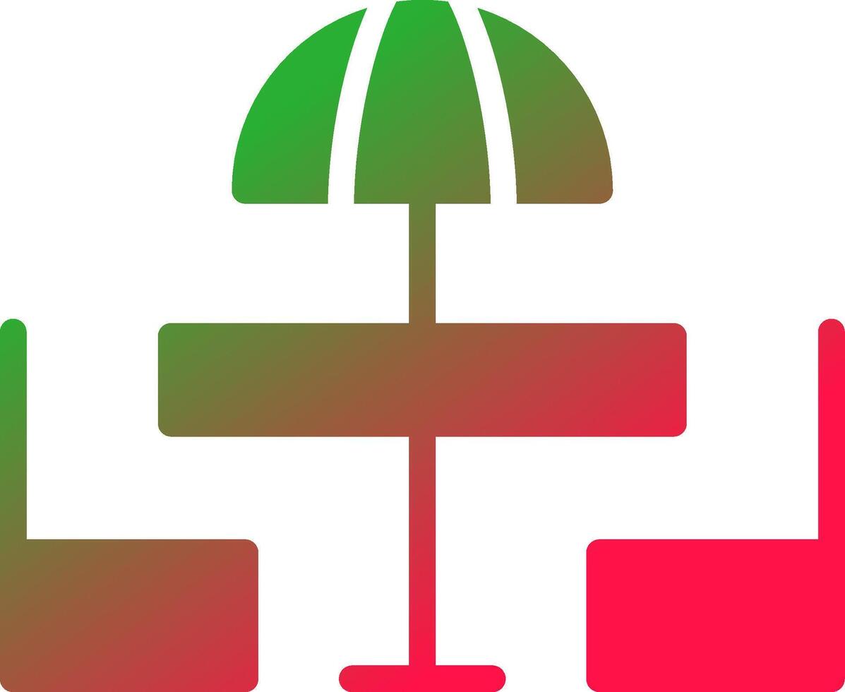 Sunbed Creative Icon Design vector