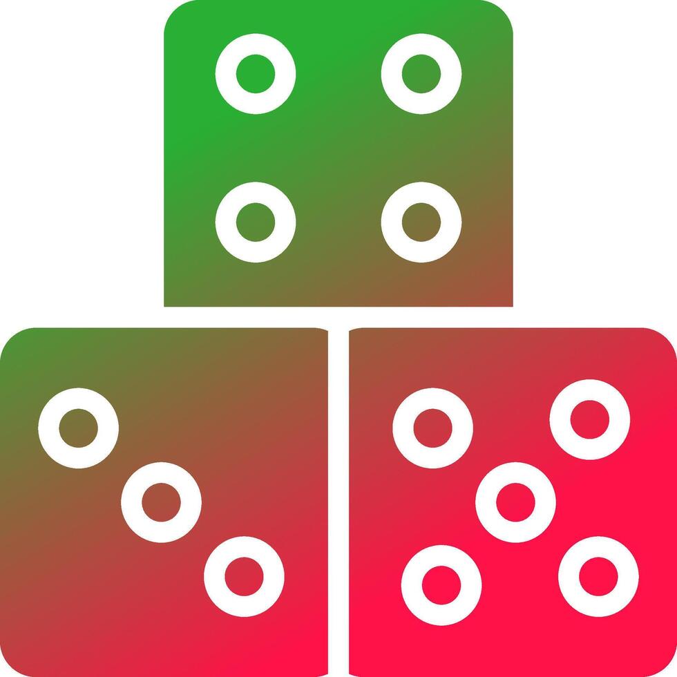 Domino Piece Creative Icon Design vector