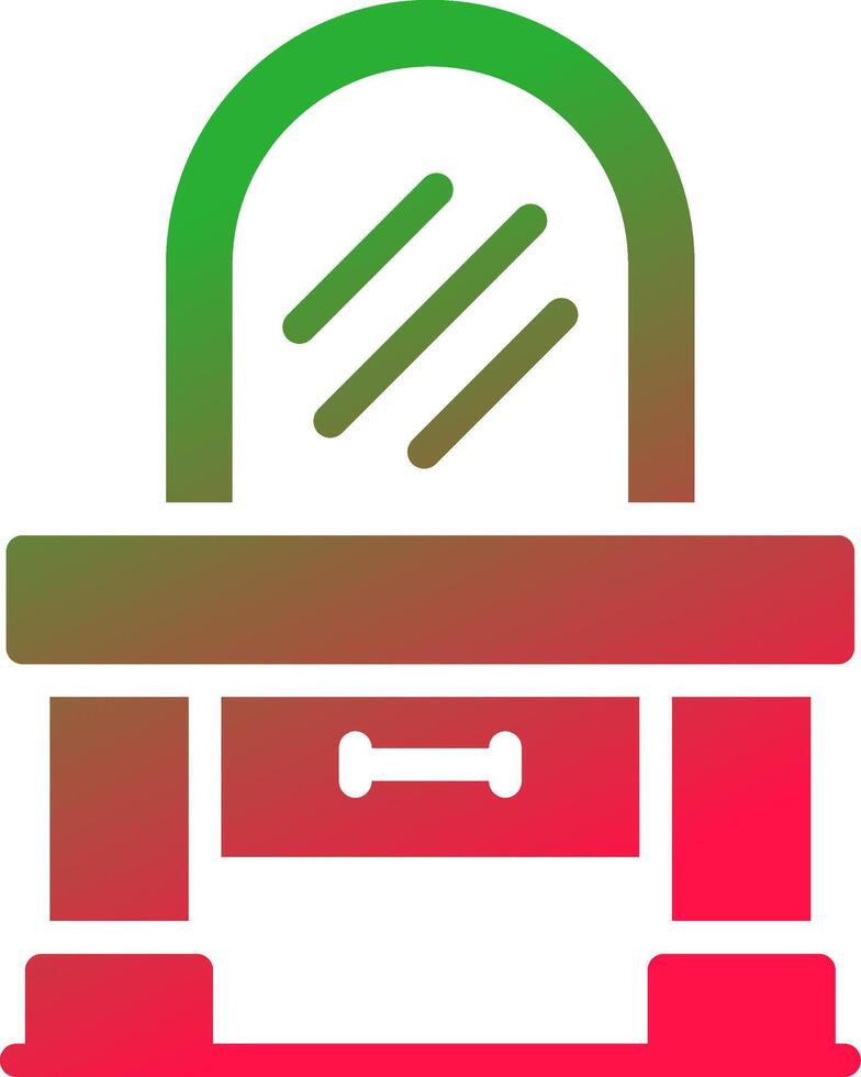 Dressing Table Creative Icon Design vector