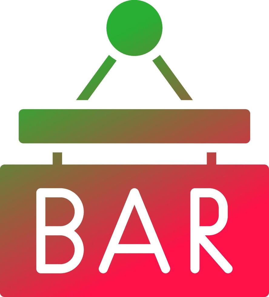 Bar Sign Board Creative Icon Design vector