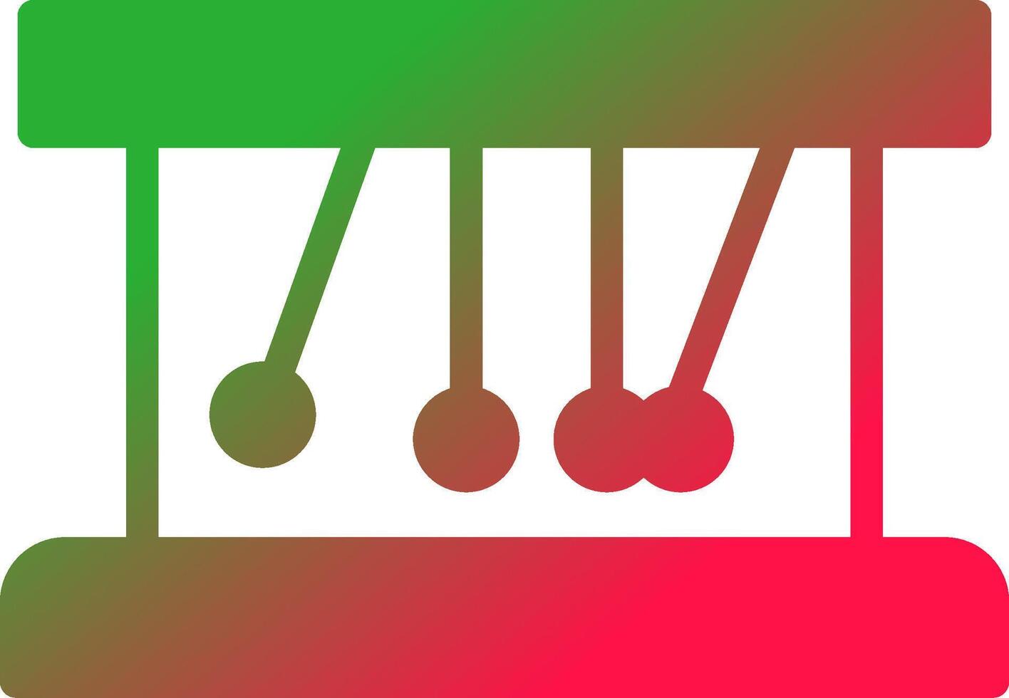 Newton Cradle Creative Icon Design vector