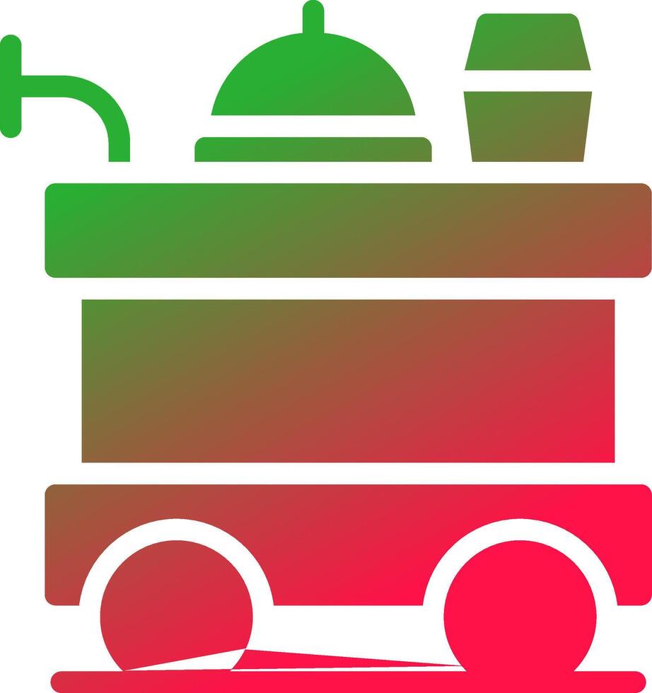 Food Trolley Creative Icon Design vector