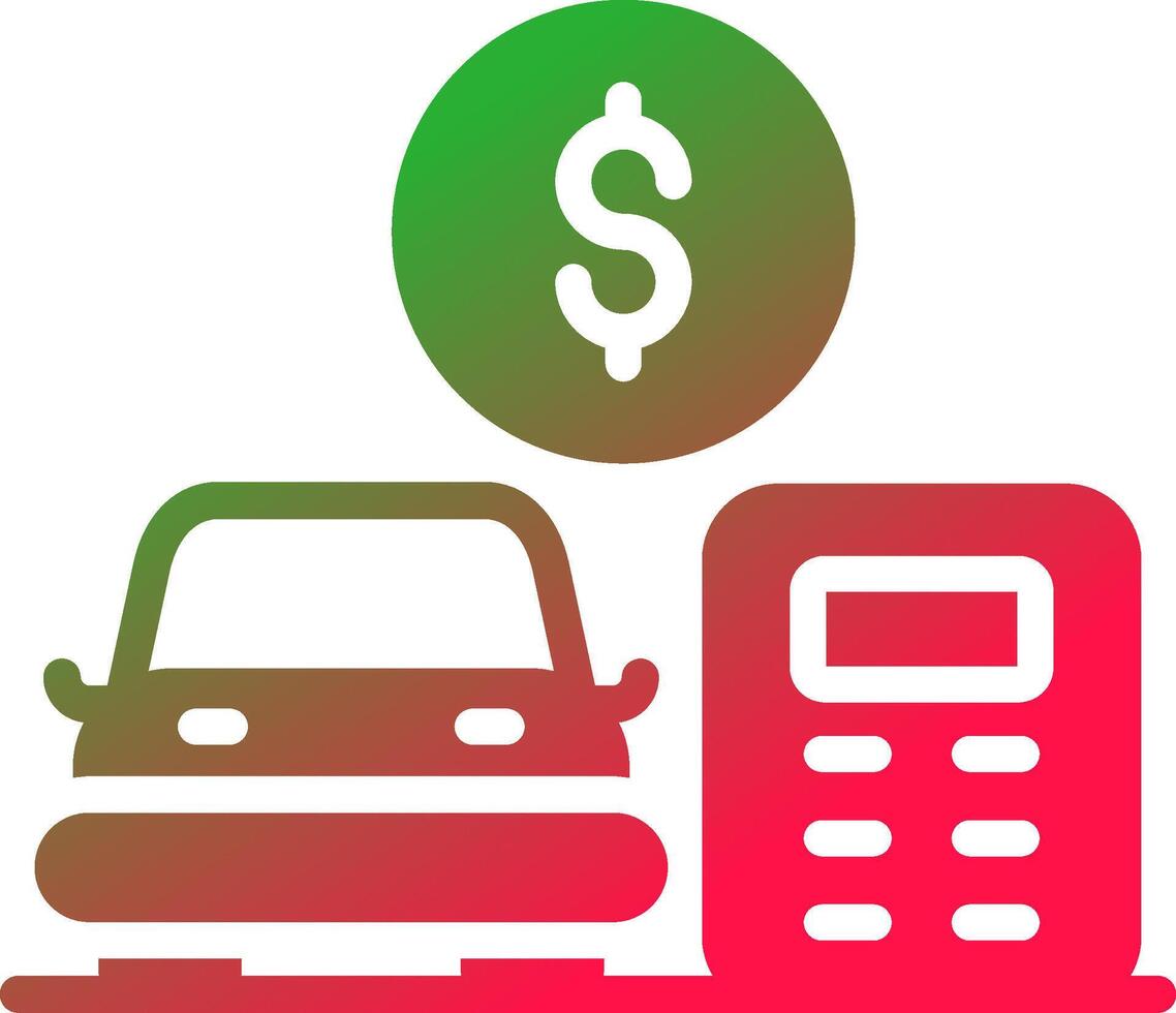 Car Loan Calculator Creative Icon Design vector