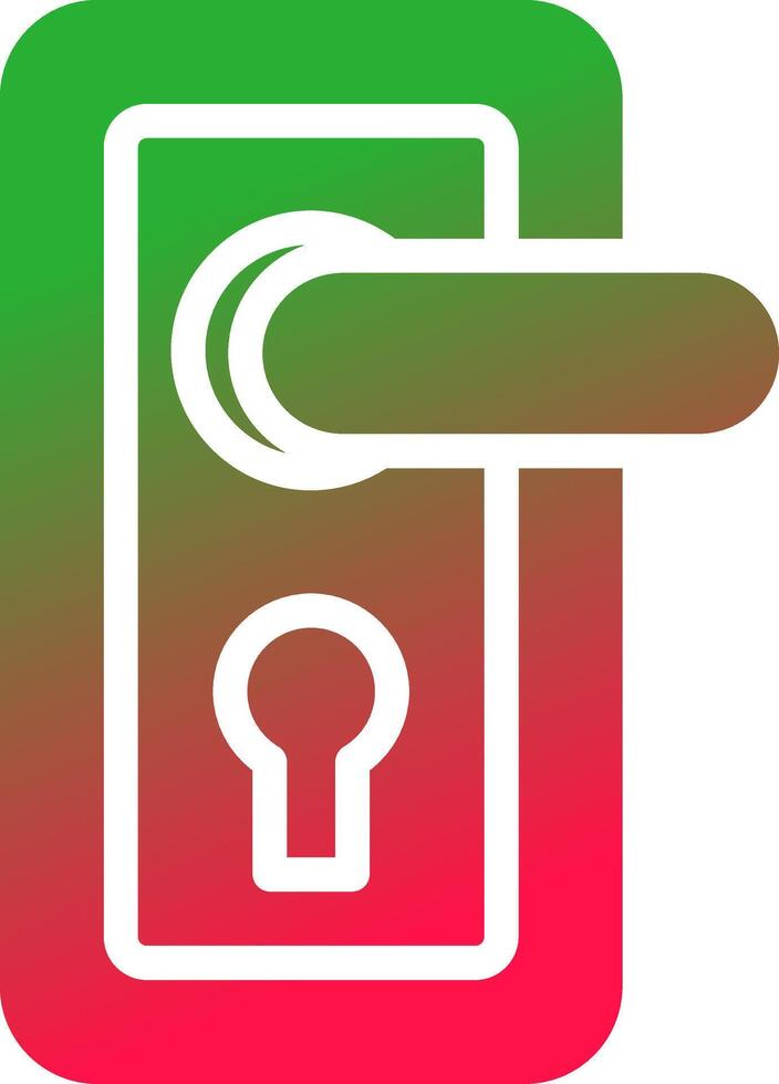 diseño de icono creativo de cerradura de puerta vector