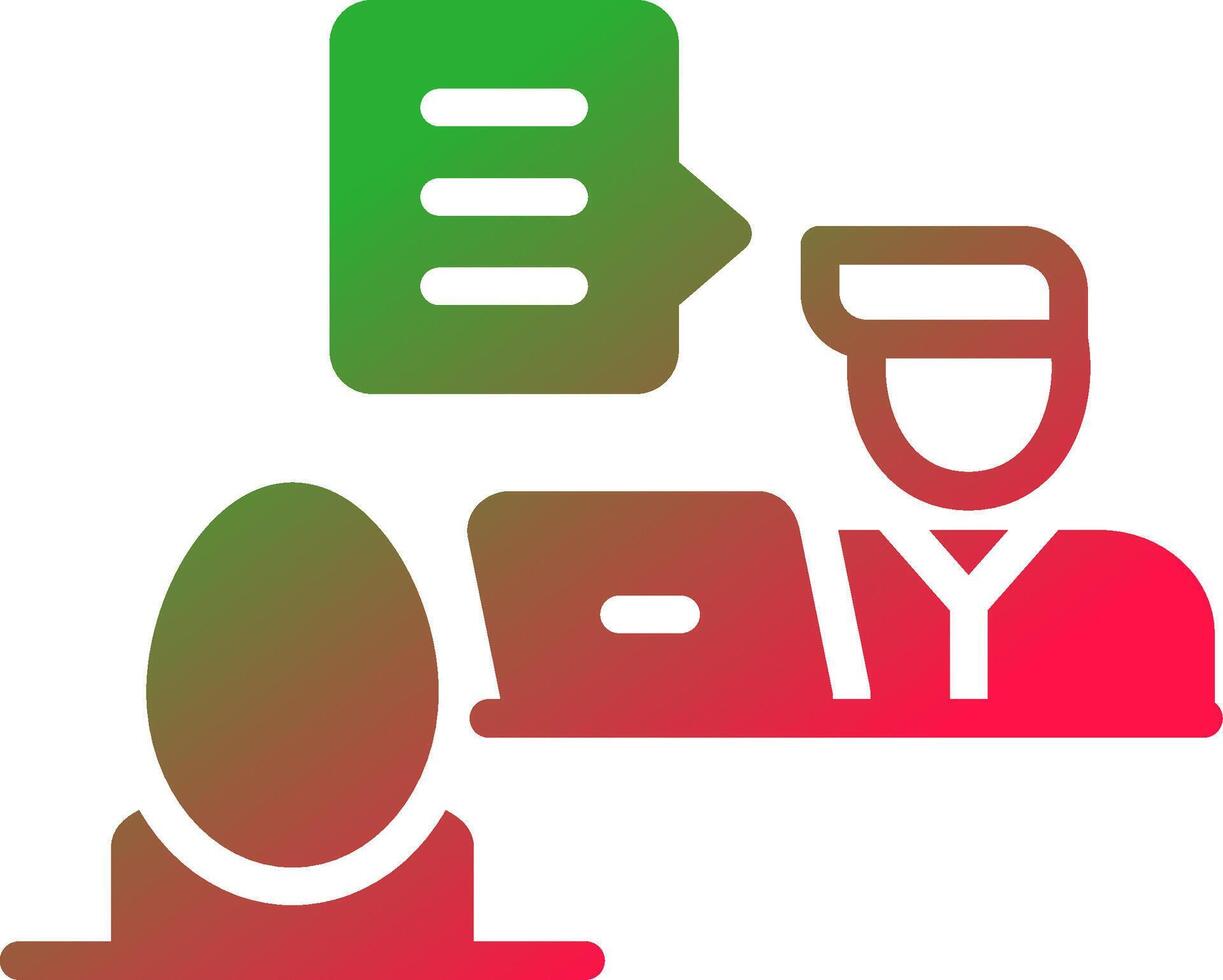 Interview Creative Icon Design vector
