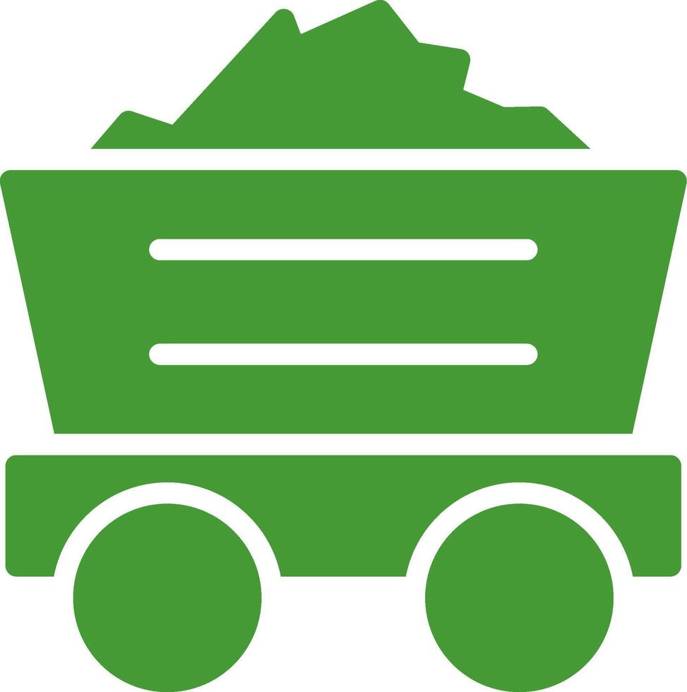 Mine Cart Creative Icon Design vector