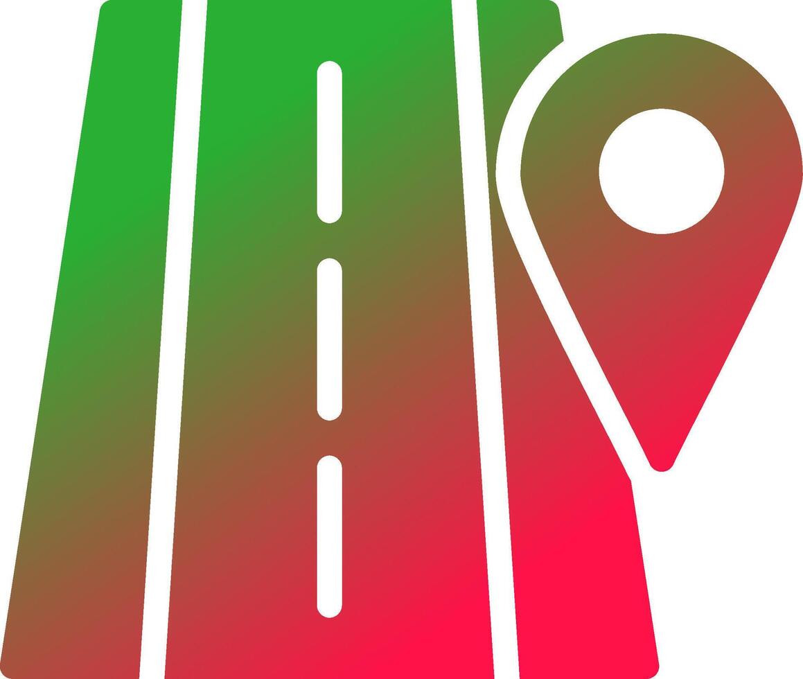 diseño de icono creativo de ubicación de carretera vector