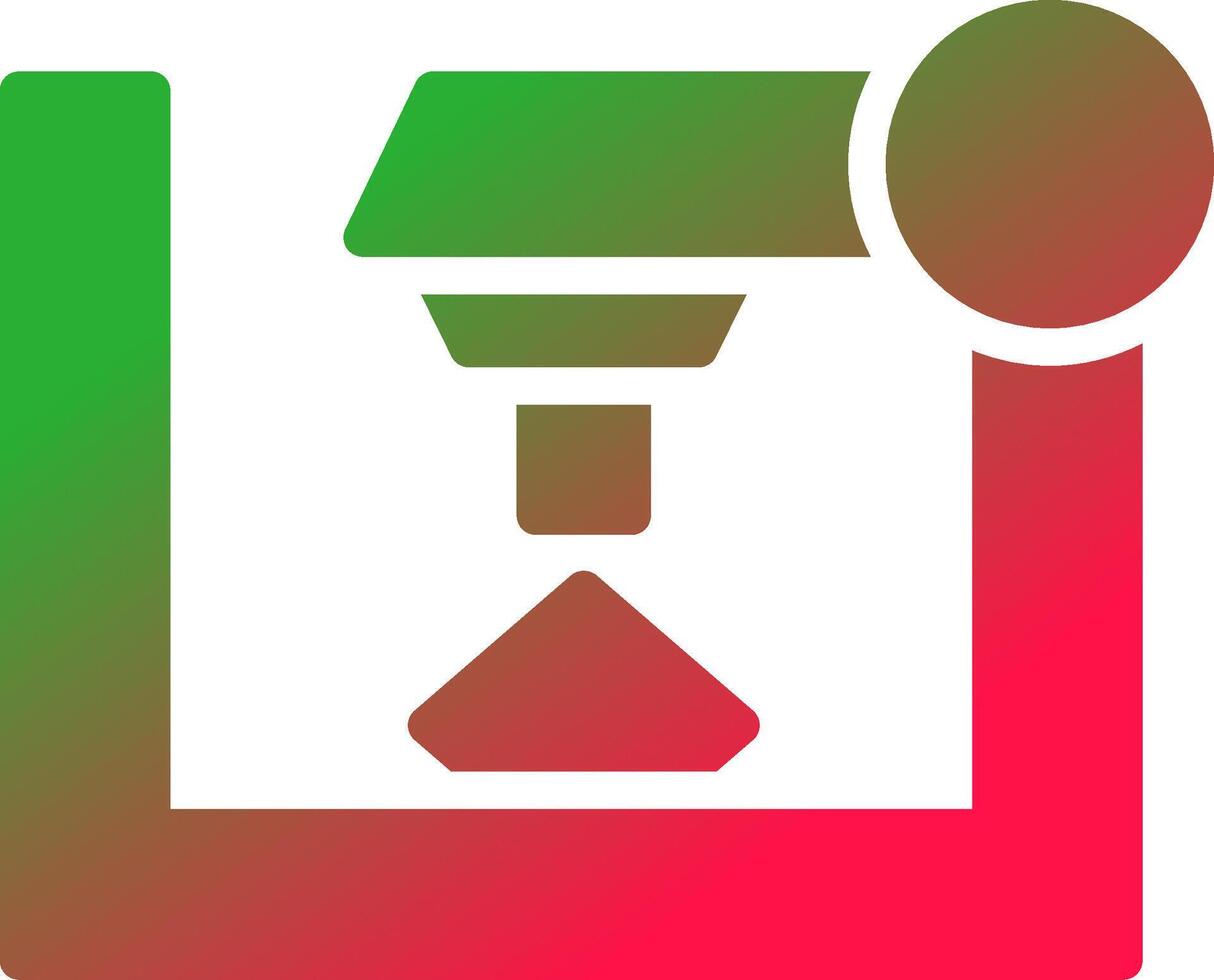 3D Printer Creative Icon Design vector