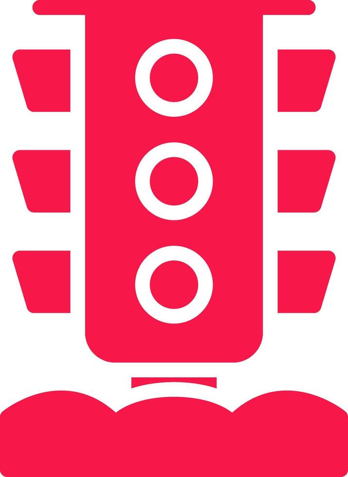 Traffic Light Creative Icon Design vector