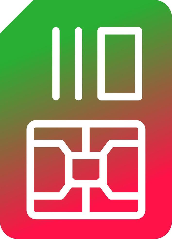 Simcard Creative Icon Design vector