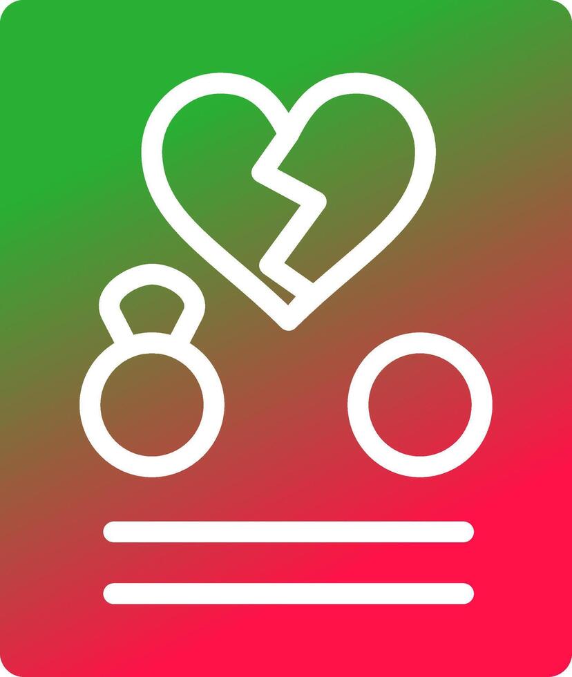Divorce Creative Icon Design vector