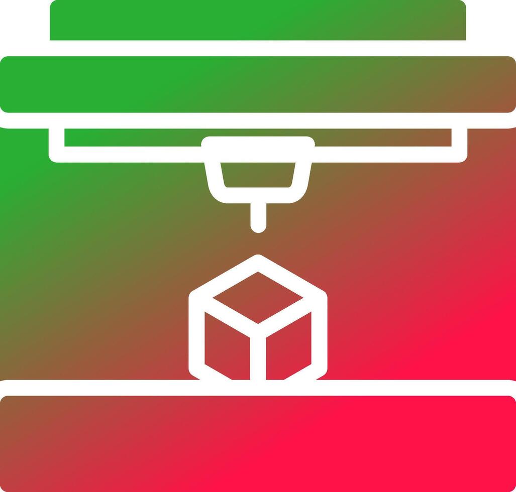 3D Printing Creative Icon Design vector