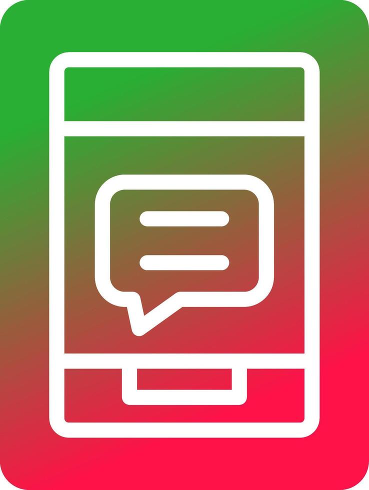 Message On Phone Creative Icon Design vector