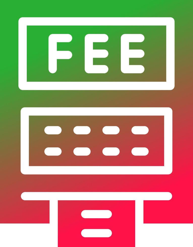ATM Fees Creative Icon Design vector
