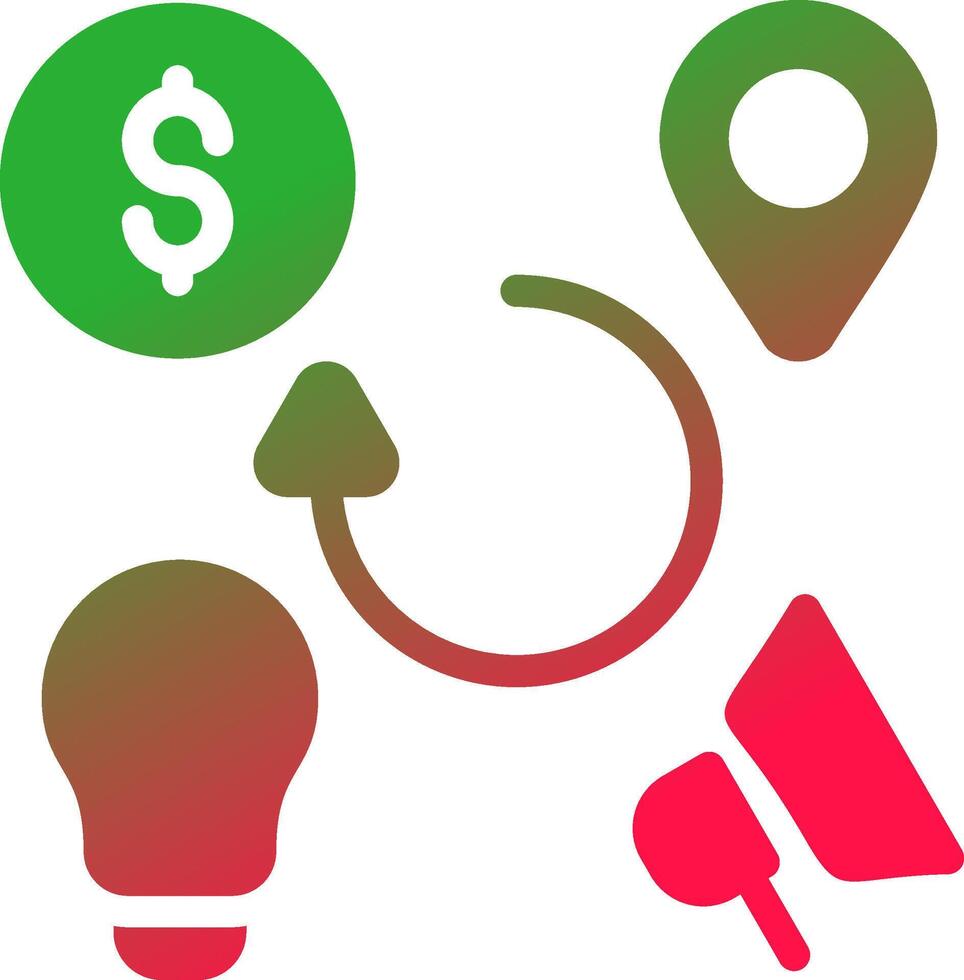 4Ps Creative Icon Design vector