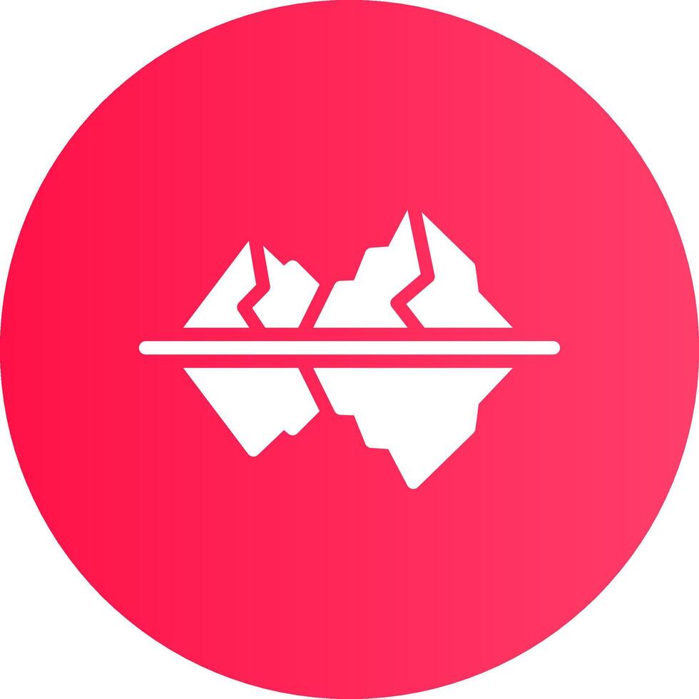 Iceberg Creative Icon Design vector