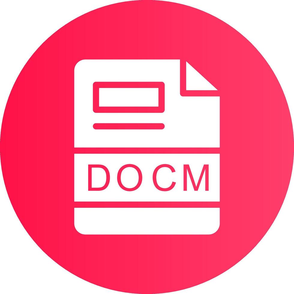 DOCM Creative Icon Design vector