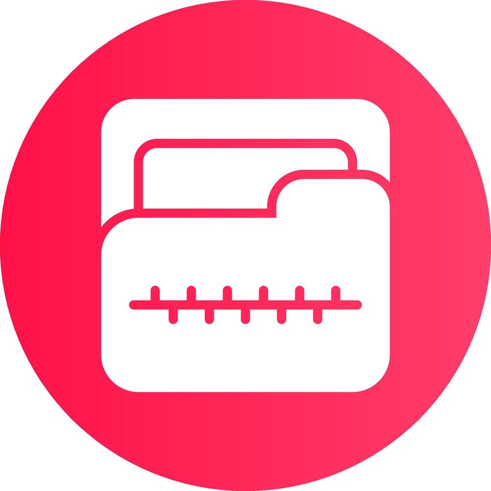 Zip Folder Creative Icon Design vector