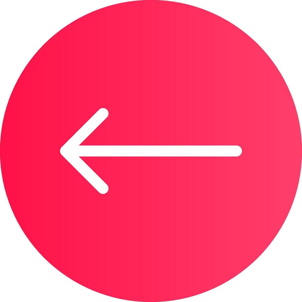 Left Arrow Creative Icon Design vector