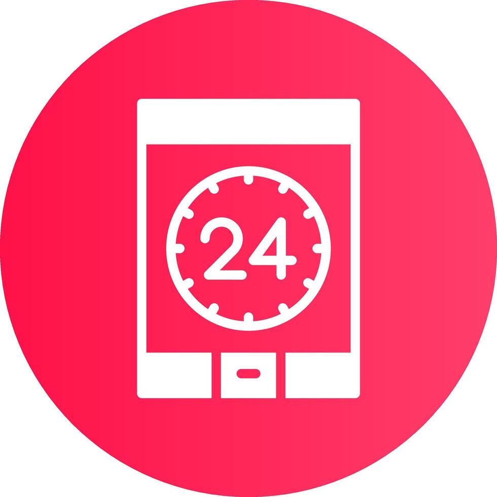 24 Hour Service Creative Icon Design vector