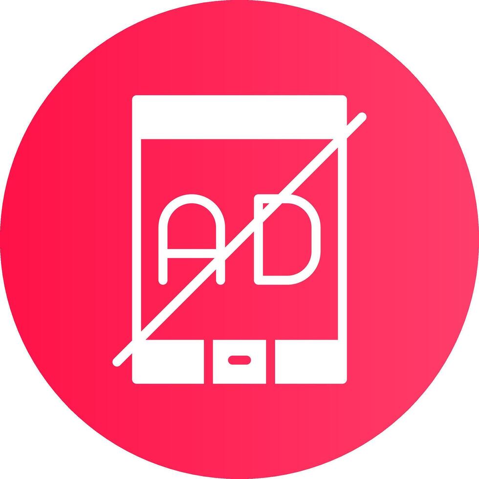 No Ad Creative Icon Design vector