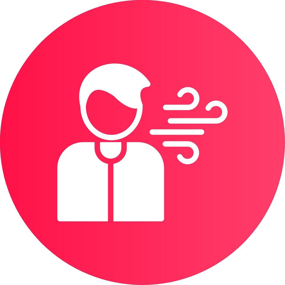 Shortness of Breath Creative Icon Design vector