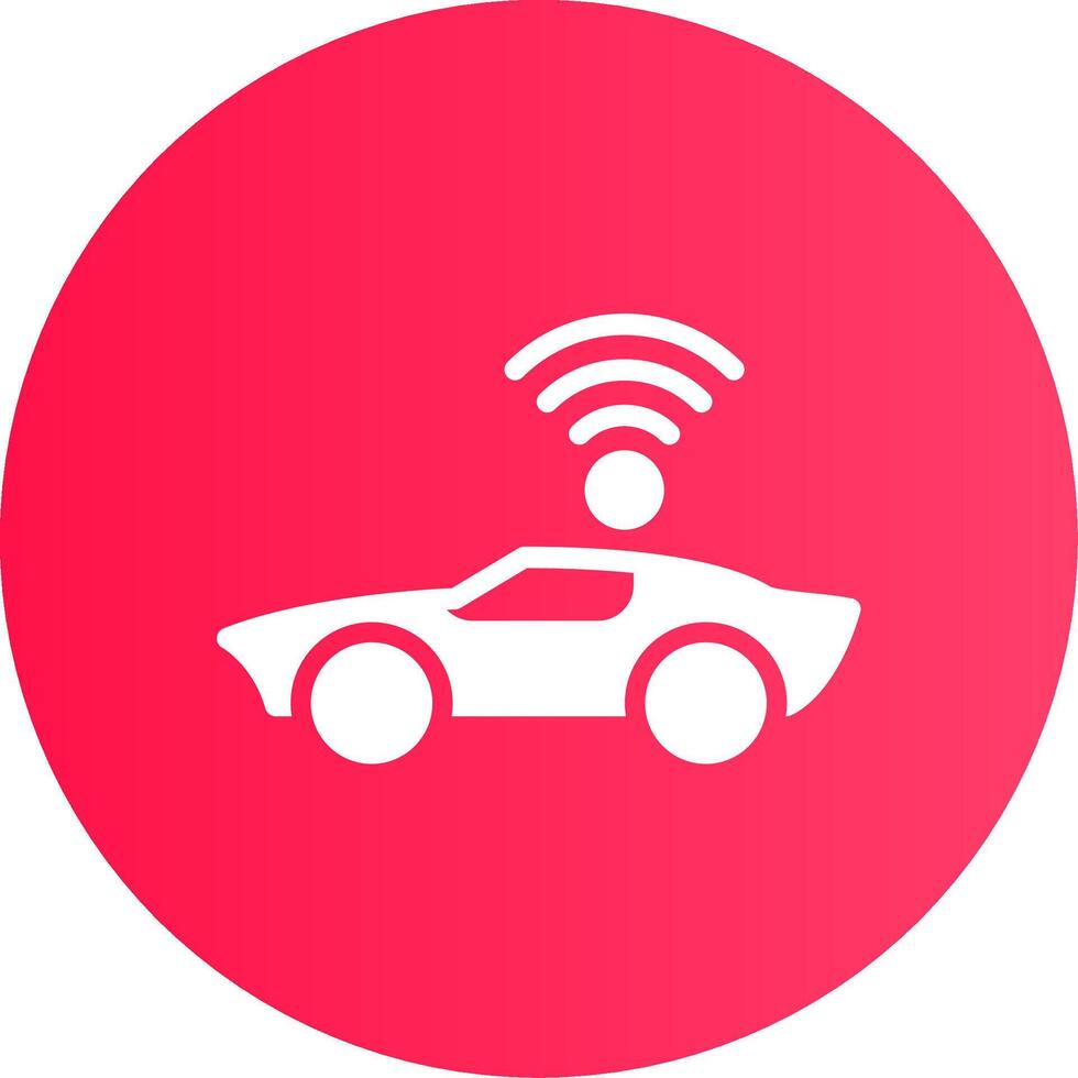 Self Driving Vehicle Creative Icon Design vector