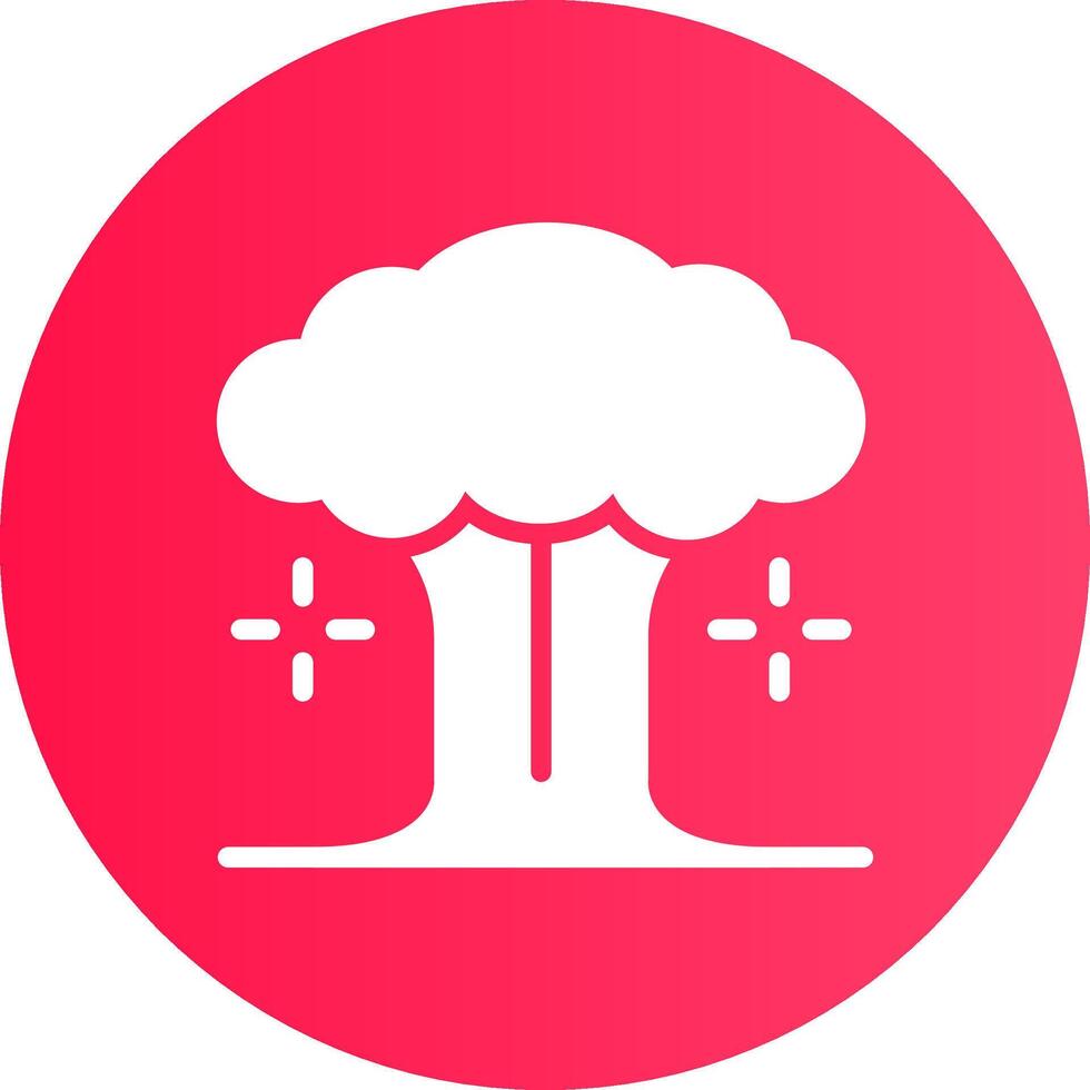 Nuclear Explosion Creative Icon Design vector