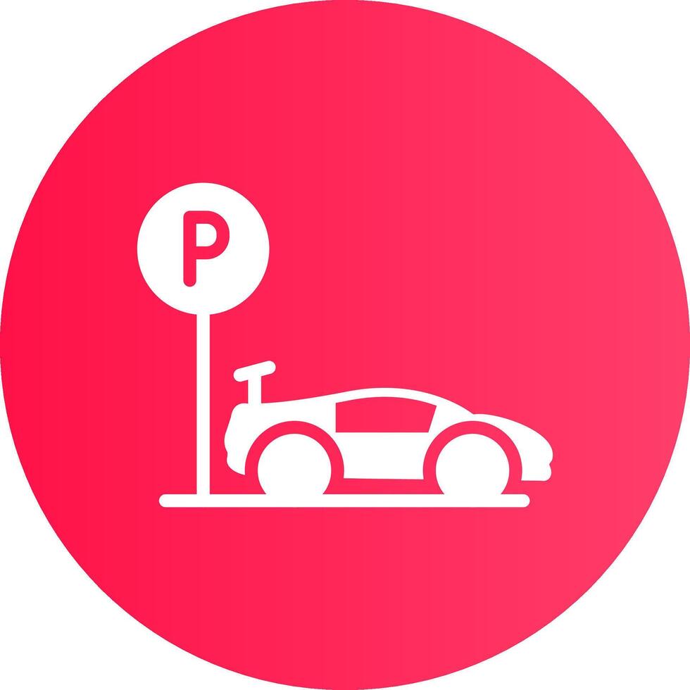 Parking Area Creative Icon Design vector