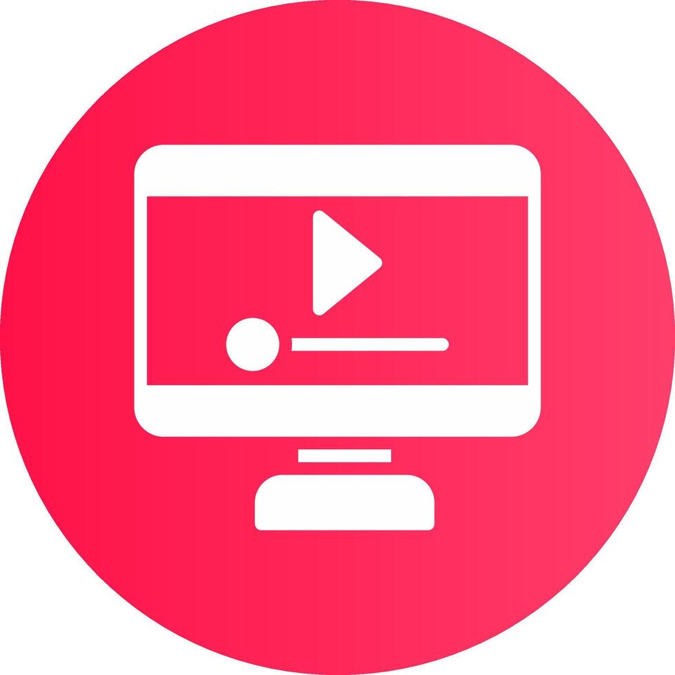 Video Player Creative Icon Design vector