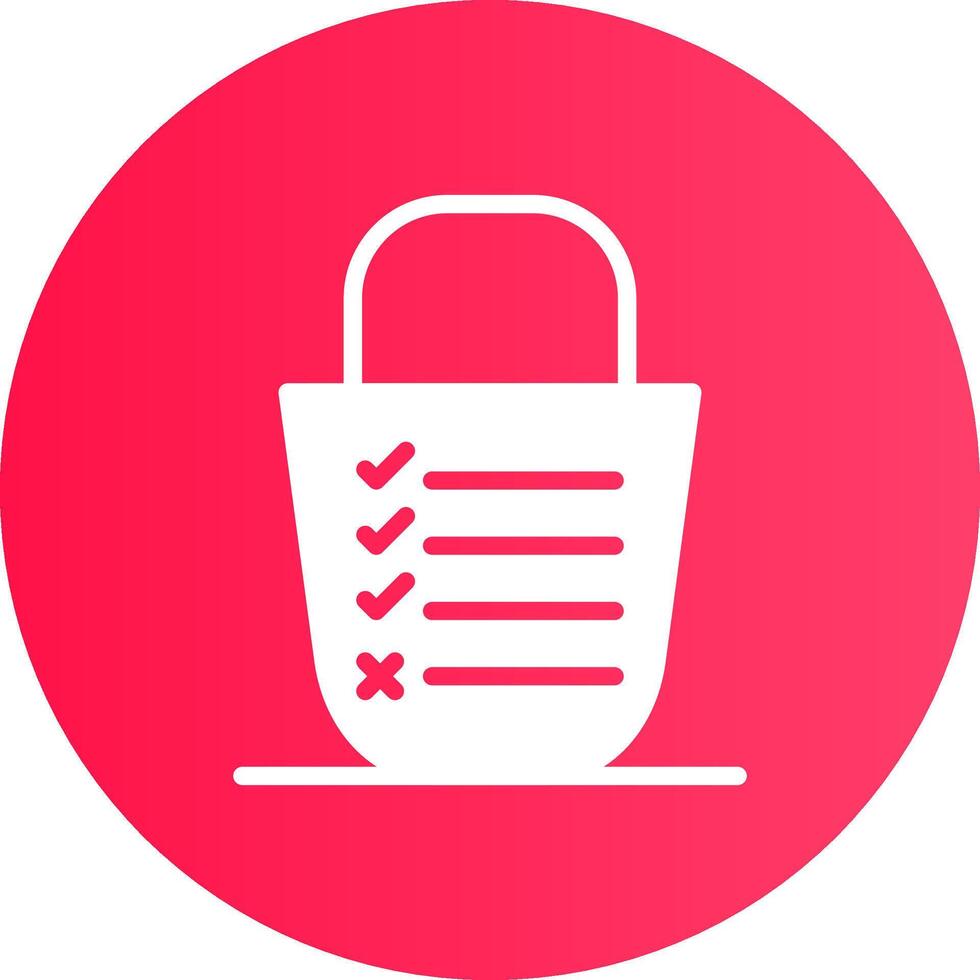 Bucket List Creative Icon Design vector