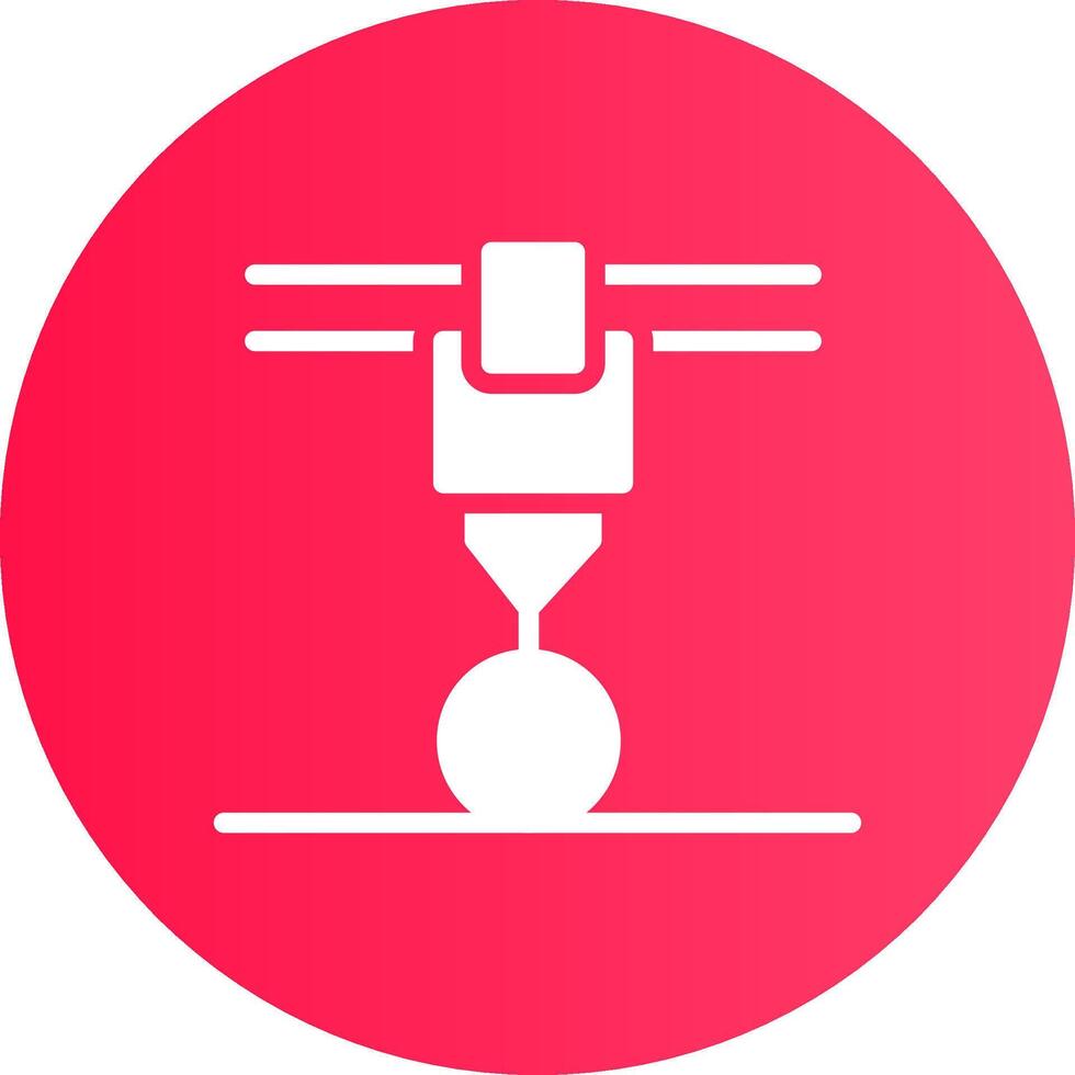 3d Printer Creative Icon Design vector