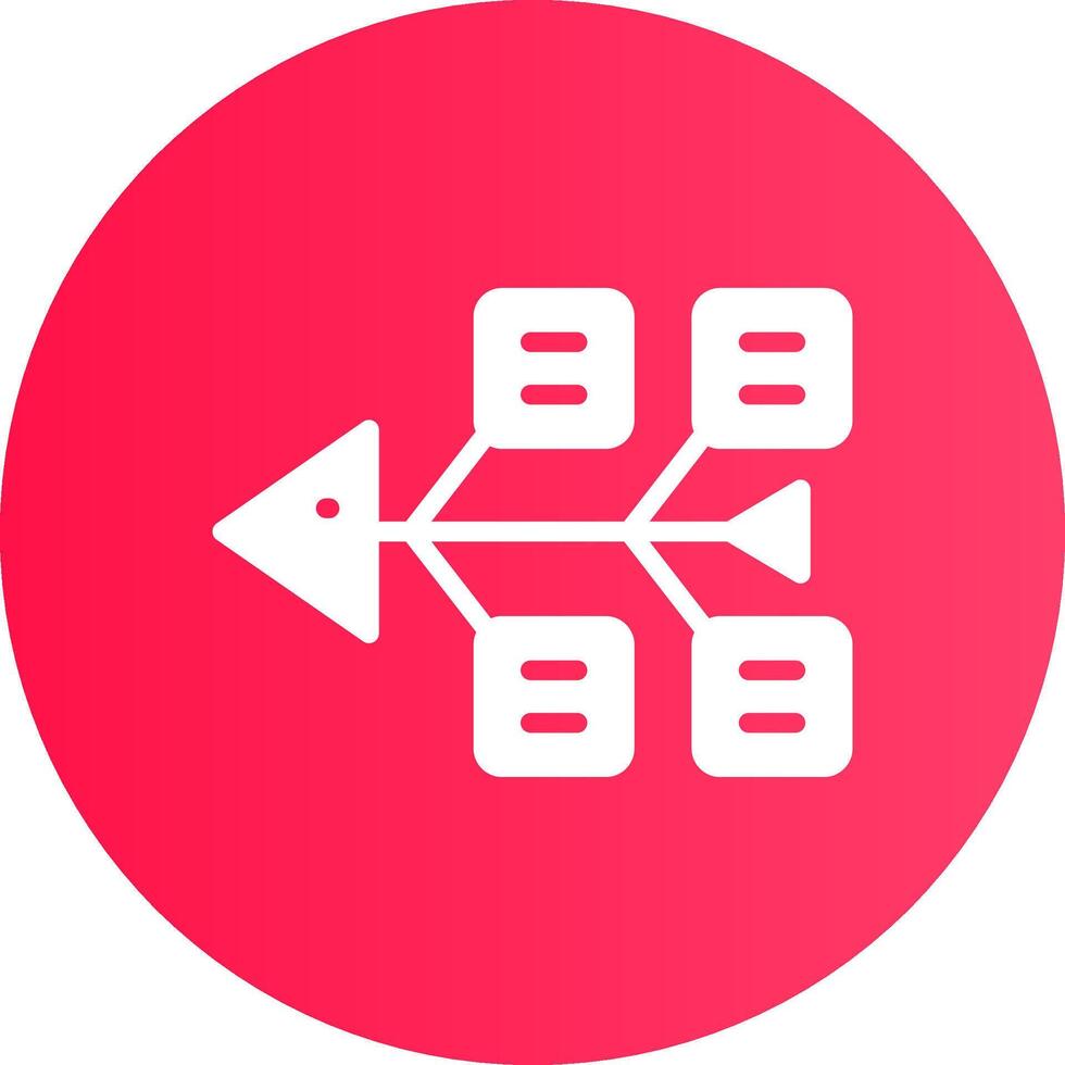 Fishbone Diagram Creative Icon Design vector