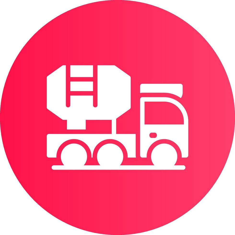 Mixer Truck Creative Icon Design vector