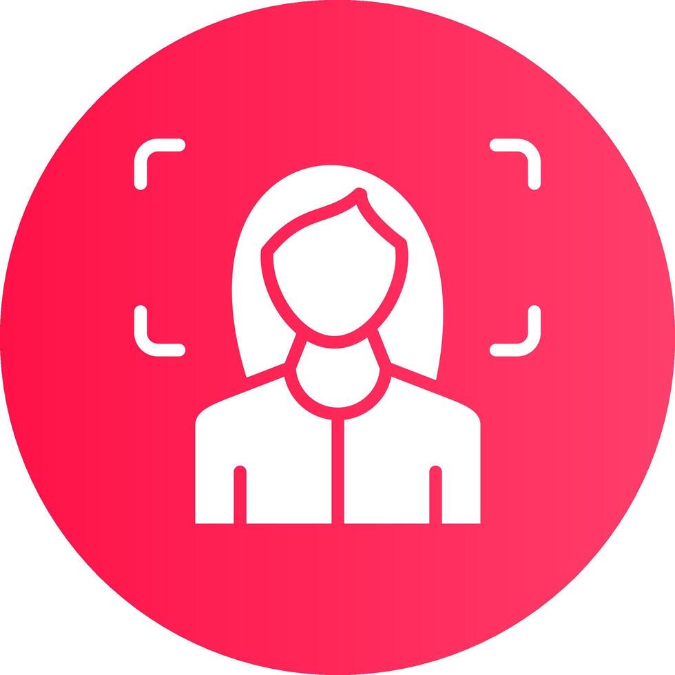 Facial Recognition Creative Icon Design vector