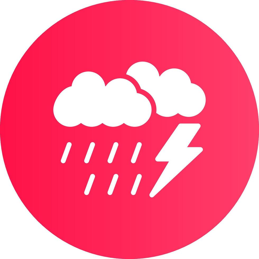 Thunderstorm Creative Icon Design vector