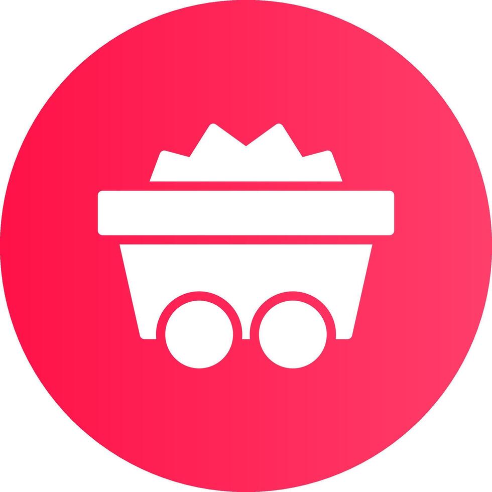 Mine Cart Creative Icon Design vector