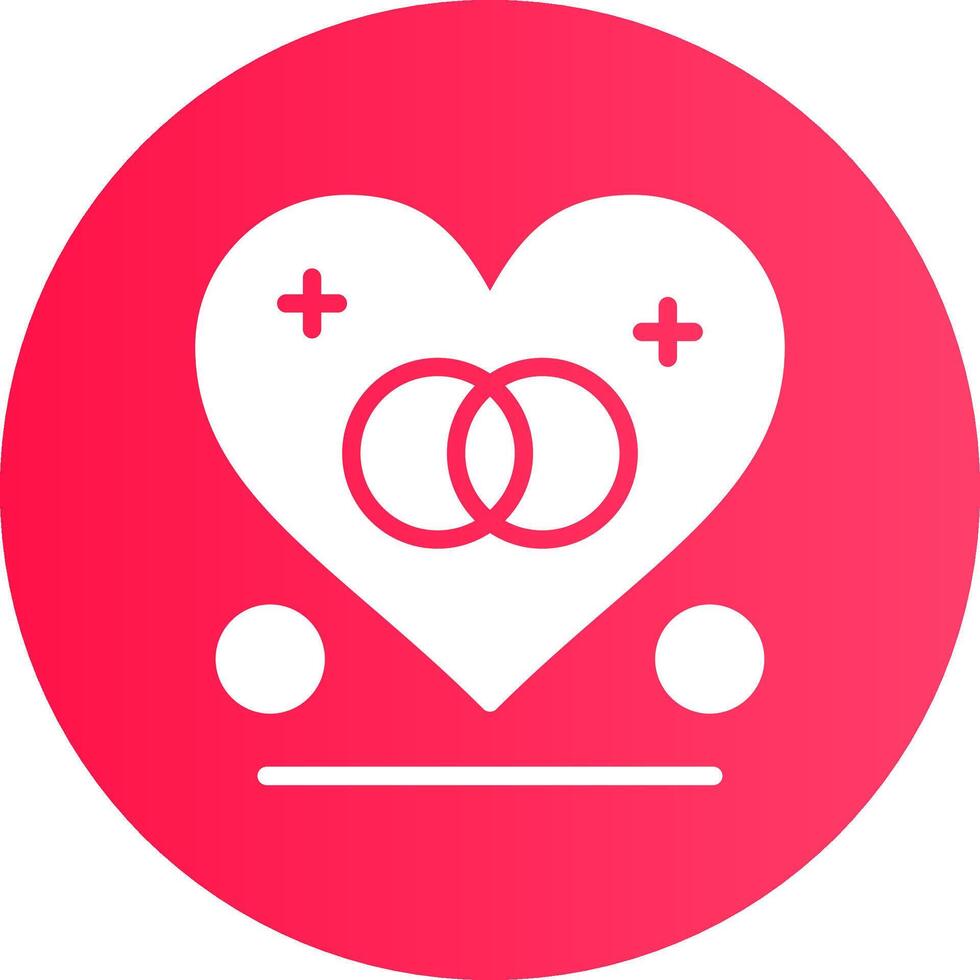 Glyph Gradient Circle Design vector