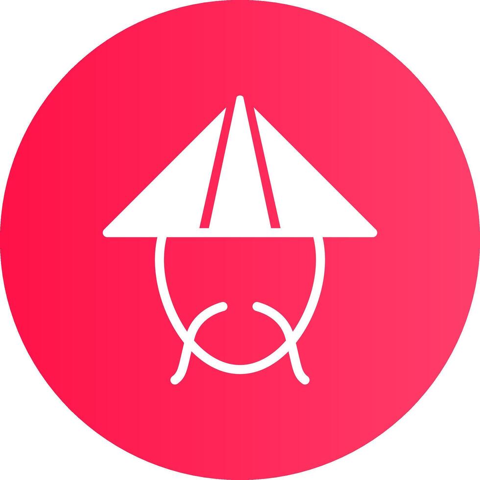 bambú sombrero creativo icono diseño vector