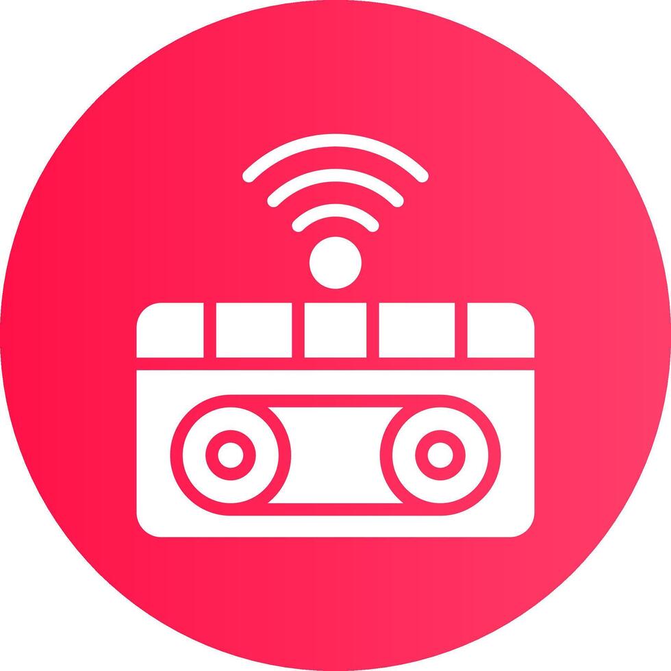 Smart Vacuum Cleaner Creative Icon Design vector