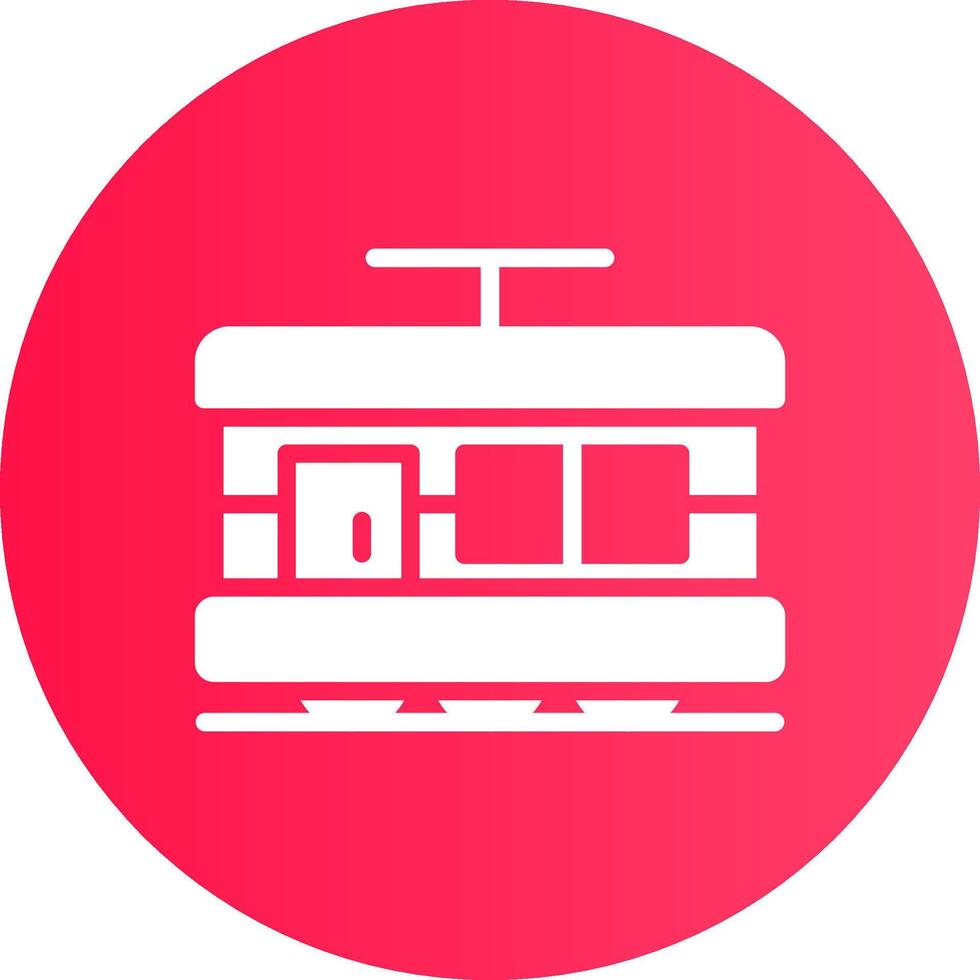 Tram Creative Icon Design vector